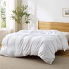 image:imageBedsure Duvet Cover Queen Size 1Pc Soft Double Brushed Bedding Black01  White