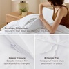 image:imageBedsure Duvet Cover Queen Size 1Pc Soft Double Brushed Bedding Black01  White