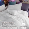 image:imageBedsure Duvet Cover Queen Size 1Pc Soft Double Brushed Bedding Black01  White