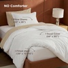 image:imageBedsure Duvet Cover Queen Size 1Pc Soft Double Brushed Bedding Black01  White