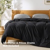 image:imageBedsure Duvet Cover Queen Size 1Pc Soft Double Brushed Bedding Black02  Black