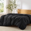 image:imageBedsure Duvet Cover Queen Size 1Pc Soft Double Brushed Bedding Black02  Black