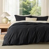 image:imageBedsure Duvet Cover Queen Size 1Pc Soft Double Brushed Bedding Black02  Black