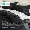 image:imageBedsure Duvet Cover Queen Size 1Pc Soft Double Brushed Bedding Black02  Black