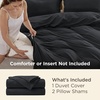 image:imageBedsure Duvet Cover Queen Size 1Pc Soft Double Brushed Bedding Black02  Black