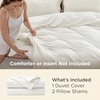 image:imageBedsure Duvet Cover Queen Size 1Pc Soft Double Brushed Bedding Black02  Cream White