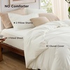 image:imageBedsure Duvet Cover Queen Size 1Pc Soft Double Brushed Bedding Black02  Cream White