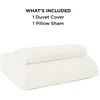 image:imageBedsure Duvet Cover Queen Size 1Pc Soft Double Brushed Bedding Black02  Cream White