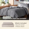 image:imageBedsure Duvet Cover Queen Size 1Pc Soft Double Brushed Bedding Black02  Dark Grey