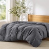 image:imageBedsure Duvet Cover Queen Size 1Pc Soft Double Brushed Bedding Black02  Dark Grey