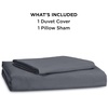 image:imageBedsure Duvet Cover Queen Size 1Pc Soft Double Brushed Bedding Black02  Dark Grey