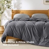 image:imageBedsure Duvet Cover Queen Size 1Pc Soft Double Brushed Bedding Black02  Dark Grey