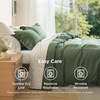 image:imageBedsure Duvet Cover Queen Size 1Pc Soft Double Brushed Bedding Black02  Olive Green