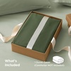 image:imageBedsure Duvet Cover Queen Size 1Pc Soft Double Brushed Bedding Black02  Olive Green