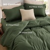 image:imageBedsure Duvet Cover Queen Size 1Pc Soft Double Brushed Bedding Black02  Olive Green