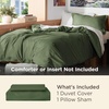 image:imageBedsure Duvet Cover Queen Size 1Pc Soft Double Brushed Bedding Black02  Olive Green