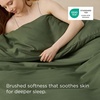 image:imageBedsure Duvet Cover Queen Size 1Pc Soft Double Brushed Bedding Black02  Olive Green