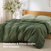 image:imageBedsure Duvet Cover Queen Size 1Pc Soft Double Brushed Bedding Black02  Olive Green