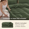 image:imageBedsure Duvet Cover Queen Size 1Pc Soft Double Brushed Bedding Black02  Olive Green