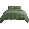 image:imageBedsure Duvet Cover Queen Size 1Pc Soft Double Brushed Bedding Black02  Olive Green