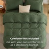image:imageBedsure Duvet Cover Queen Size 1Pc Soft Double Brushed Bedding Black02  Olive Green