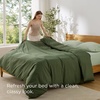 image:imageBedsure Duvet Cover Queen Size 1Pc Soft Double Brushed Bedding Black02  Olive Green