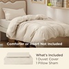 image:imageBedsure Duvet Cover Queen Size 1Pc Soft Double Brushed Bedding Black03  Light Beige