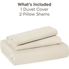 image:imageBedsure Duvet Cover Queen Size 1Pc Soft Double Brushed Bedding Black03  Light Beige