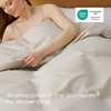 image:imageBedsure Duvet Cover Queen Size 1Pc Soft Double Brushed Bedding Black03  Light Beige