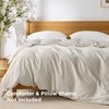 image:imageBedsure Duvet Cover Queen Size 1Pc Soft Double Brushed Bedding Black03  Light Beige