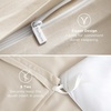 image:imageBedsure Duvet Cover Queen Size 1Pc Soft Double Brushed Bedding Black03  Light Beige
