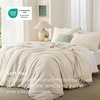 image:imageBedsure Duvet Cover Queen Size 1Pc Soft Double Brushed Bedding Black03  Light Beige