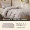 image:imageBedsure Duvet Cover Queen Size 1Pc Soft Double Brushed Bedding Black03  Taupe