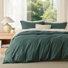 image:imageBedsure Duvet Cover Queen Size 1Pc Soft Double Brushed Bedding Black04  Forest Green