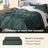 image:imageBedsure Duvet Cover Queen Size 1Pc Soft Double Brushed Bedding Black04  Forest Green