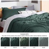 image:imageBedsure Duvet Cover Queen Size 1Pc Soft Double Brushed Bedding Black04  Forest Green