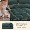 image:imageBedsure Duvet Cover Queen Size 1Pc Soft Double Brushed Bedding Black04  Forest Green