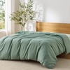 image:imageBedsure Duvet Cover Queen Size 1Pc Soft Double Brushed Bedding Black04  Sage Green