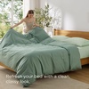 image:imageBedsure Duvet Cover Queen Size 1Pc Soft Double Brushed Bedding Black04  Sage Green