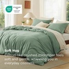 image:imageBedsure Duvet Cover Queen Size 1Pc Soft Double Brushed Bedding Black04  Sage Green