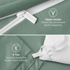 image:imageBedsure Duvet Cover Queen Size 1Pc Soft Double Brushed Bedding Black04  Sage Green