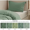 image:imageBedsure Duvet Cover Queen Size 1Pc Soft Double Brushed Bedding Black04  Sage Green