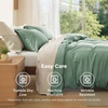 image:imageBedsure Duvet Cover Queen Size 1Pc Soft Double Brushed Bedding Black04  Sage Green
