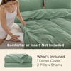 image:imageBedsure Duvet Cover Queen Size 1Pc Soft Double Brushed Bedding Black04  Sage Green