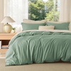 image:imageBedsure Duvet Cover Queen Size 1Pc Soft Double Brushed Bedding Black04  Sage Green