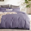 image:imageBedsure Duvet Cover Queen Size 1Pc Soft Double Brushed Bedding Black05  Dusty Purple