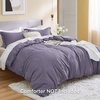 image:imageBedsure Duvet Cover Queen Size 1Pc Soft Double Brushed Bedding Black05  Dusty Purple