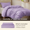 image:imageBedsure Duvet Cover Queen Size 1Pc Soft Double Brushed Bedding Black05  Light Purple
