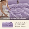 image:imageBedsure Duvet Cover Queen Size 1Pc Soft Double Brushed Bedding Black05  Light Purple