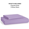 image:imageBedsure Duvet Cover Queen Size 1Pc Soft Double Brushed Bedding Black05  Light Purple
